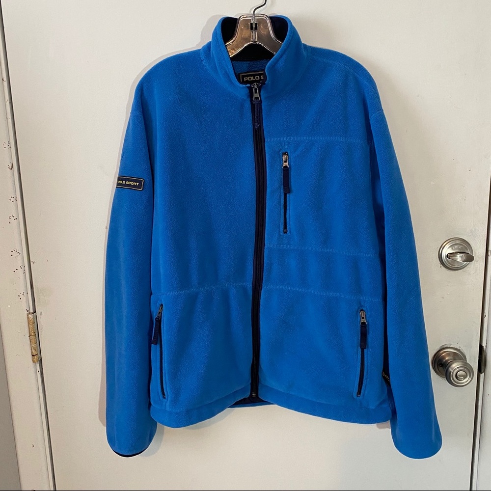 Men’s Polo Sport Polartech Fleece Zip-Up Blue M